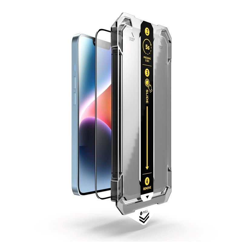 iPhone 14 Plus / 13 Pro Max Mobile Origin Skærmbeskyttelsesglas m. Applikator - Gennemsigtig / Sort Kant