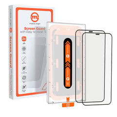 iPhone 11 Pro / X / Xs Mobile Origin Beskyttelsesglas - Case Friendly - 2 stk. - Sort Kant