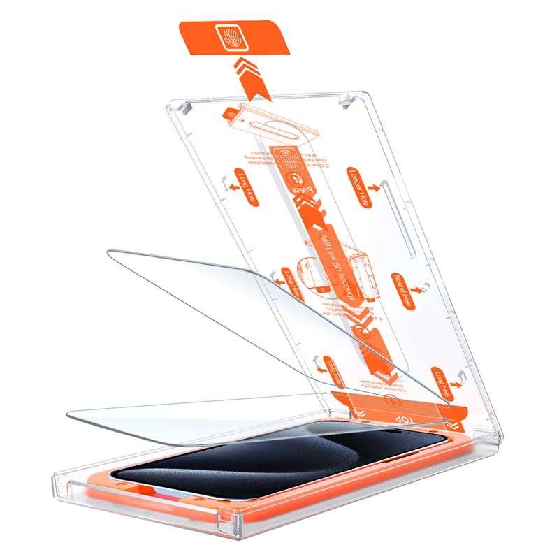 iPhone 15 Pro Max / 15 Plus Mobile Origin Beskyttelsesglas - Case Friendly - 2 stk - Gennemsigtig