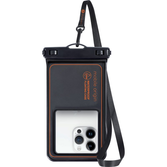 Mobile Origin Waterproof Floating Case 6.8" - Sort/Orange