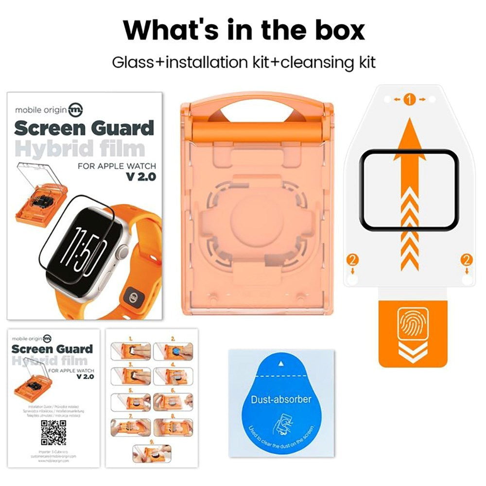 Apple Watch 9/8/7 (41mm) Mobile Origin Glas Skærmbeskyttelse - Gennemsigtig