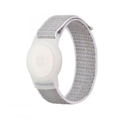 Apple Airtag Nylon Beskyttelsescover m. Rem - Grå