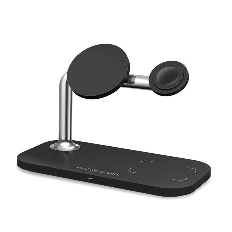 Mobile Origin 3-i-1 Trådløs Oplader - MagSafe Kompatibel - Sort