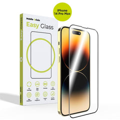 iPhone 14 Pro Max Mobile Origin EasyGlass Skærmbeskyttelsesglas - Gennemsigtig / Sort Kant