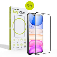 iPhone 11 / XR Mobile Origin EasyGlass Skærmbeskyttelsesglas - Gennemsigtig / Sort Kant