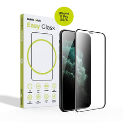 iPhone 11 Pro / Xs / X Mobile Origin EasyGlass Skærmbeskyttelsesglas - Gennemsigtig / Sort Kant