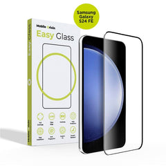 Samsung Galaxy S24 FE Mobile Origin EasyGlass Skærmbeskyttelsesglas - Gennemsigtig / Sort Kant
