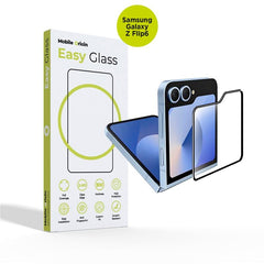 Samsung Galaxy Z Flip7 FE / Flip6 Mobile Origin EasyGlass Skærmbeskyttelsesglas - Gennemsigtig / Sort Kant