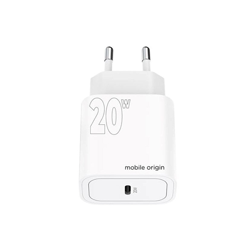 Mobile Origin PD (Power Delivery) 20W Vægoplader m. USB-C - Hvid