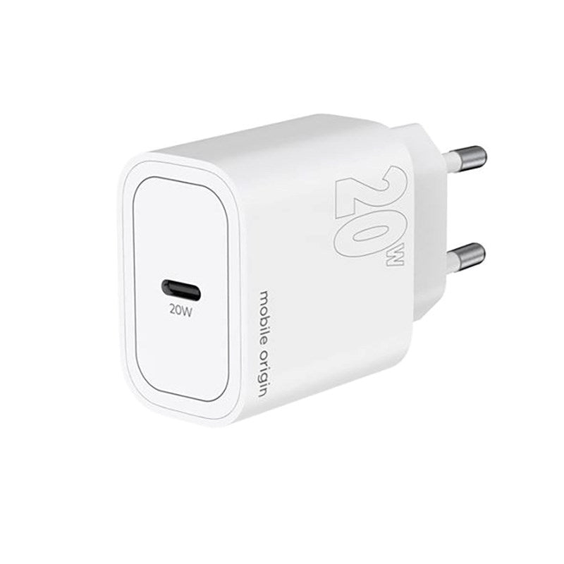 Mobile Origin PD (Power Delivery) 20W Vægoplader m. USB-C - Hvid