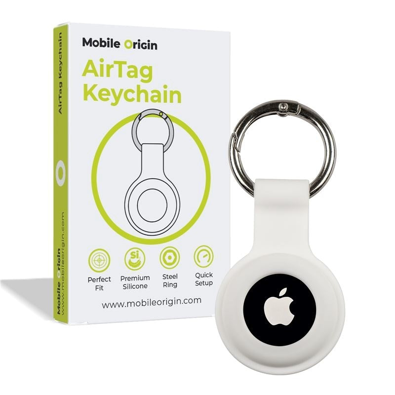 Mobile Origin AirTag 1. & 2. Gen. Nøglering - Hvid