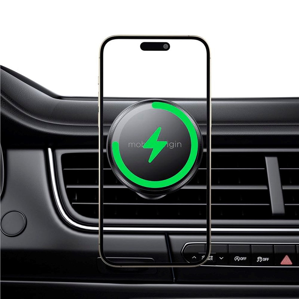 Mobile Origin MO3 Trådløs Mobiloplader til Bil - 15W - MagSafe Kompatibel - Sort