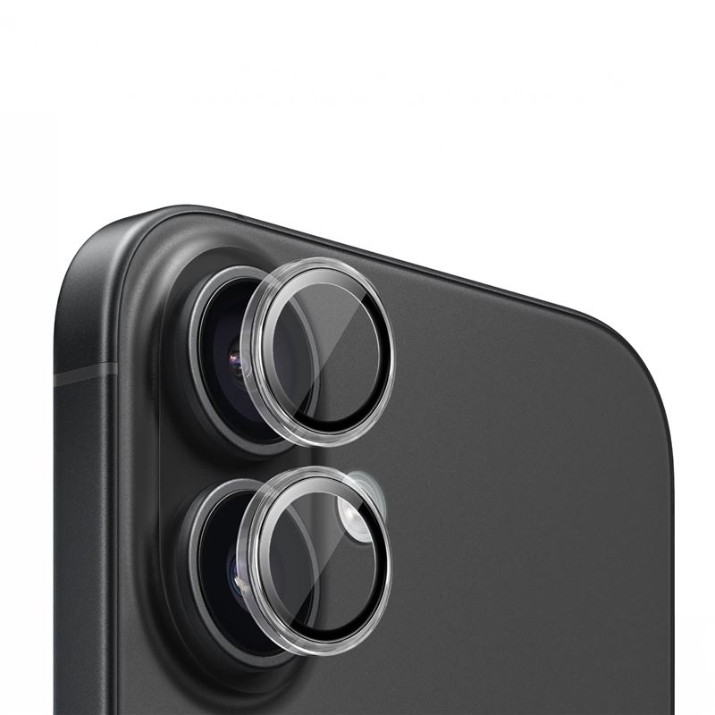 Mobile Origin iPhone 16 / 16 Plus Hærdet Glas Kamerabeskyttelse - Gennemsigtig