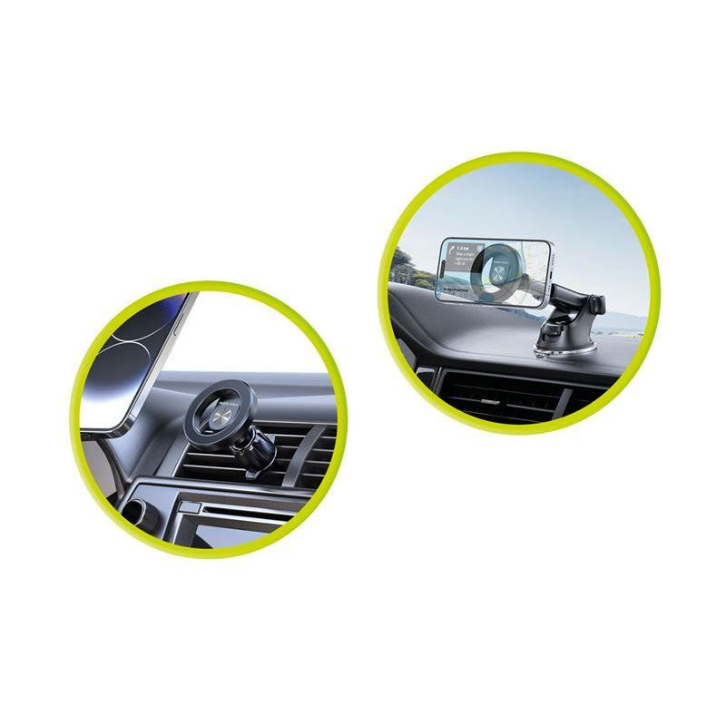 Mobile Origin 2-i-1 Mobilholder til Bil - Instrumentbræt & Ventilationsrist - Sort