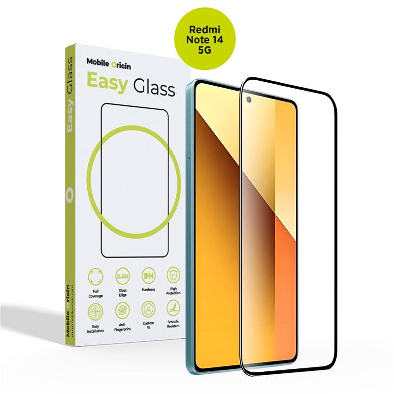 Xiaomi Redmi Note 14 (5G) Mobile Origin EasyGlass Skærmbeskyttelsesglas - Gennemsigtig