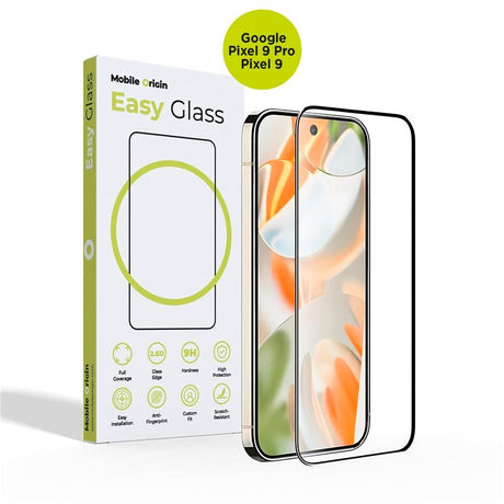 Google Pixel 9 / 9 Pro Mobile Origin EasyGlass Skærmbeskyttelsesglas - Gennemsigtig