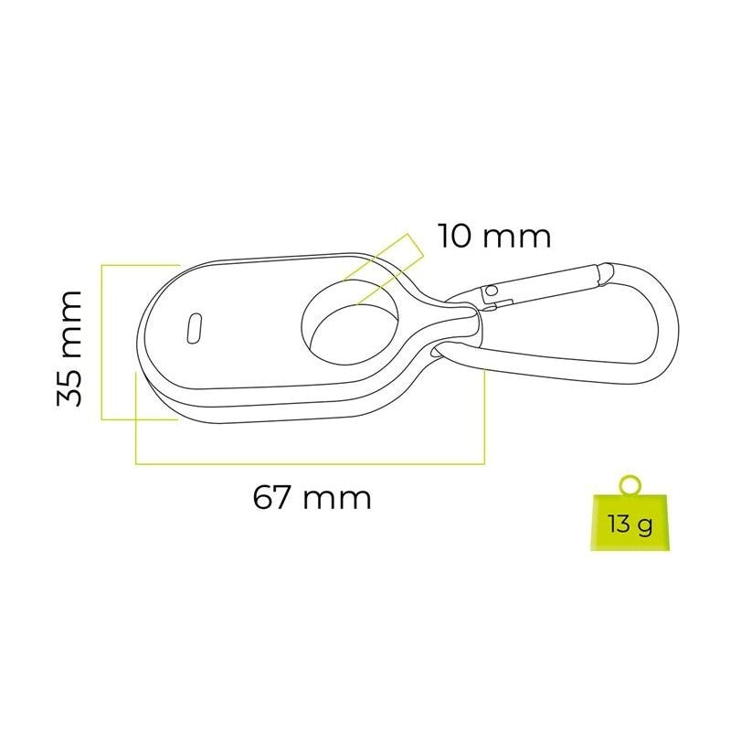 Mobile Origin Samsung Galaxy SmartTag2 Silikone Cover m. Karabinhage - Hvid