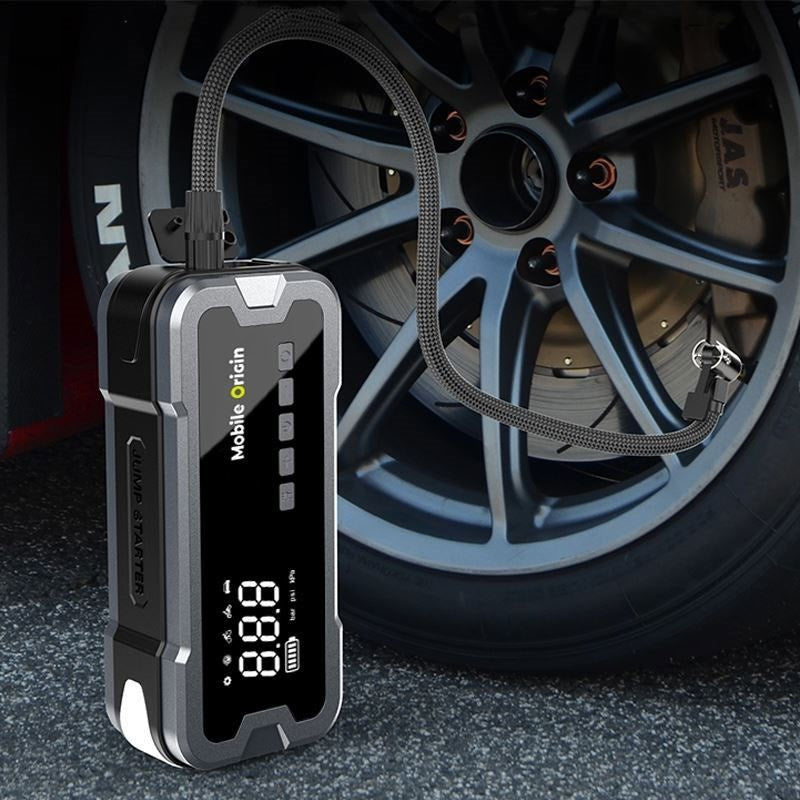 Mobile Origin 2-i-1 Jumpstarter & Kompressor m. Tilbehør - Sort