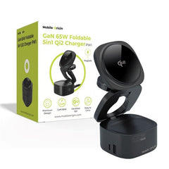 Mobile Origin Foldbar Qi2 5-in-1 Trådløs Oplader - 65W - Sort
