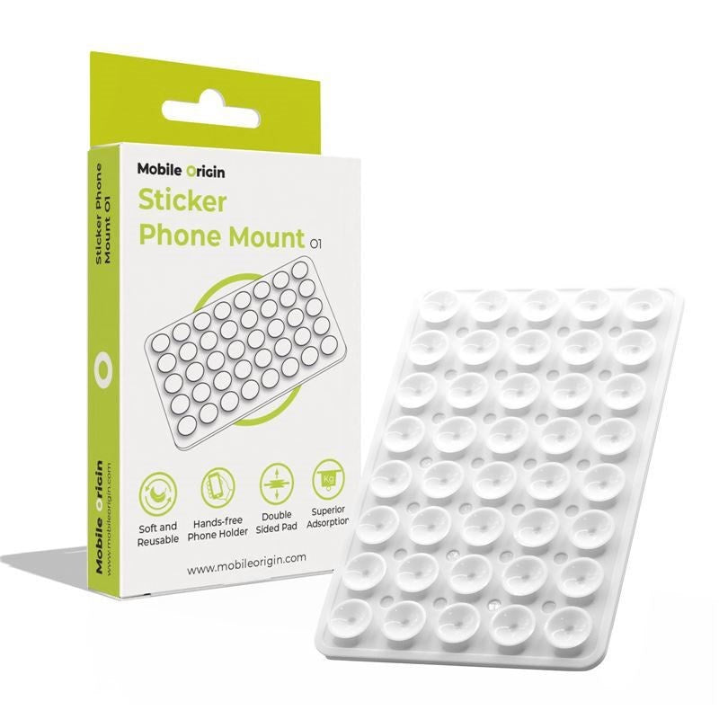 Mobile Origin Silikone Sugekop Mobilholder - Hvid