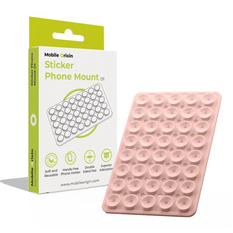 Mobile Origin Silikone Sugekop Mobilholder - Lyserød