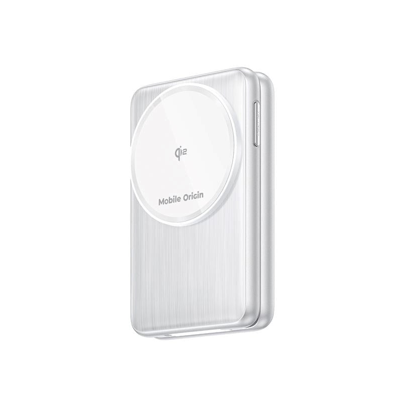 Mobile Origin 3-i-1 Qi2 Foldbar Trådløs Oplader til Telefon & Apple Watch & Høretelefoner - Sølv