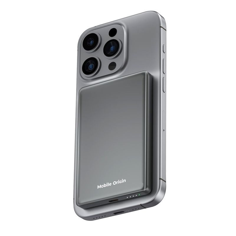 Mobile Origin 3-i-1 Powerbank 5000mAh Slim - m. MagSafe & Hurtig Opladning