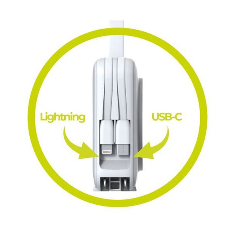 Mobile Origin PowerBank Rejseoplader 10.000 mAh - MagSafe Kompatibel - Hvid