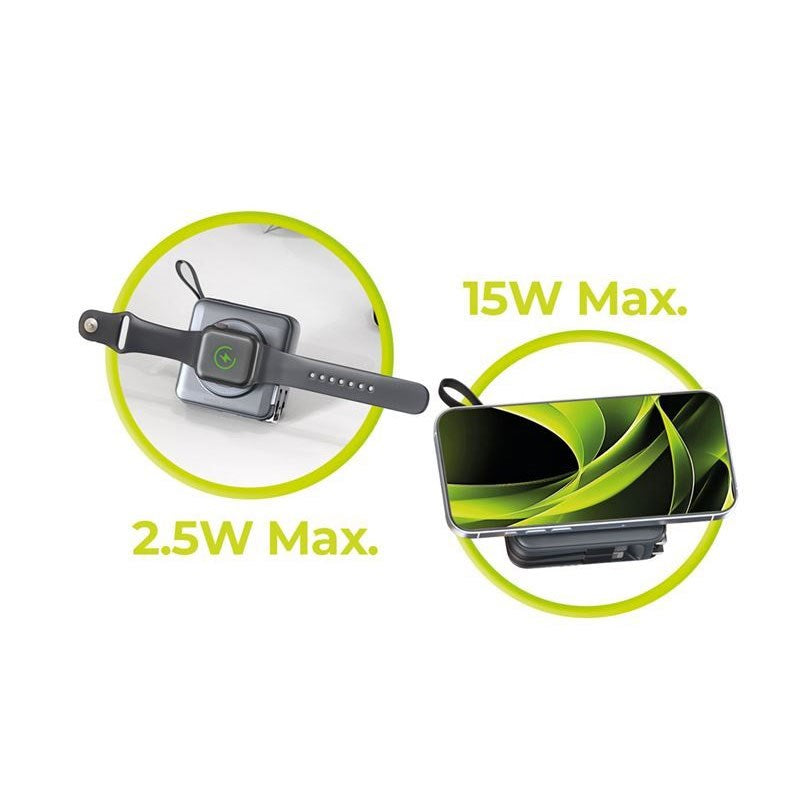 Mobile Origin PowerBank Rejseoplader 10.000 mAh - MagSafe Kompatibel - Grå