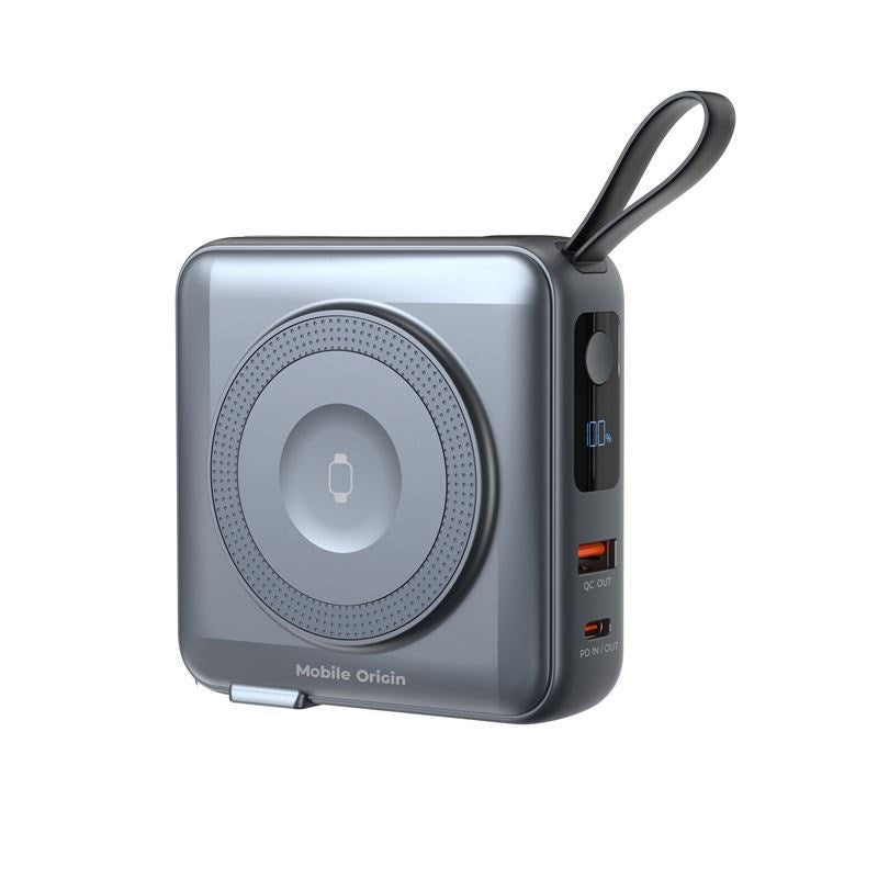 Mobile Origin PowerBank Rejseoplader 10.000 mAh - MagSafe Kompatibel - Grå