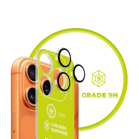 Mobile Origin iPhone 17 Pro / 17 Pro Max Sapphire Hærdet Glas Kamerabeskyttelse - Gennemsigtig