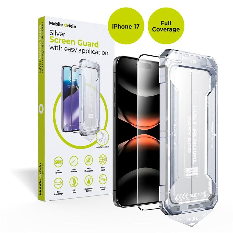 iPhone 17 Mobile Origin Screen Guard Skærmbeskyttelsesglas m. Easy Applicator - Gennemsigtig