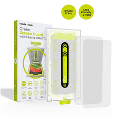 iPhone 17 Pro Mobile Origin Beskyttelsesglas inkl. Monteringskasse - Case Friendly - 2 stk. - Gennemsigtig