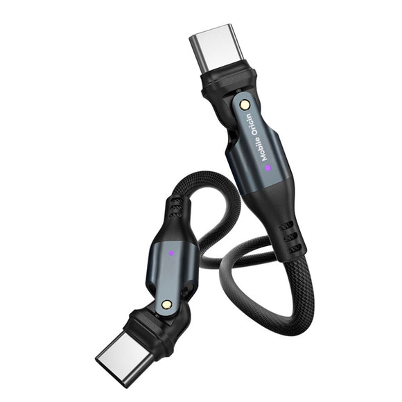 Mobile Origin 240W Roterende USB-C til USB-C Kabel - 1m - Sort