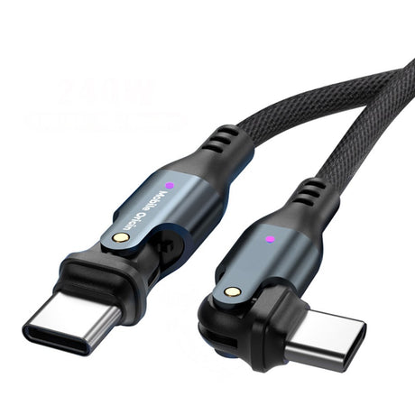 Mobile Origin 240W Roterende USB-C til USB-C Kabel - 1m - Sort