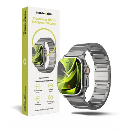 Apple Watch (42/44/SE/45/46/49mm) Mobile Origin Titanium Rem - Sølv