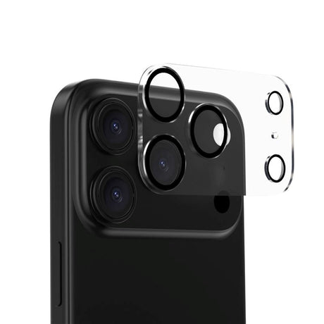iPhone 17 Pro Mobile Origin Hærdet Glas Kameralinsebeskyttelse - Gennemsigtig / Sort Kant