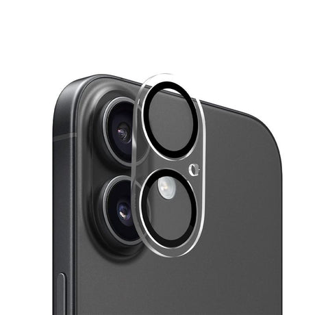 iPhone 17 Mobile Origin Hærdet Glas Kameralinsebeskyttelse - Gennemsigtig / Sort Kant