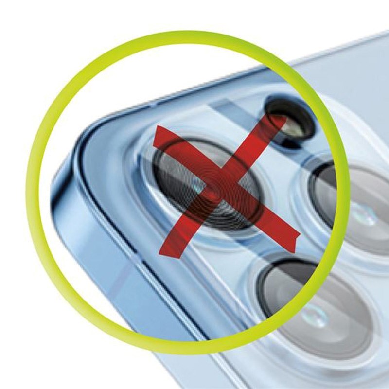 iPhone 17 Mobile Origin Hærdet Glas Kameralinsebeskyttelse - Gennemsigtig / Sort Kant
