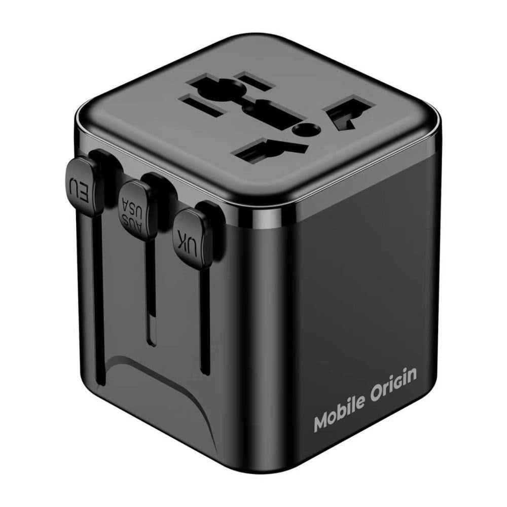 Mobile Origin 30W Universal Rejseadapter EU/UK/US/AUS - Sort