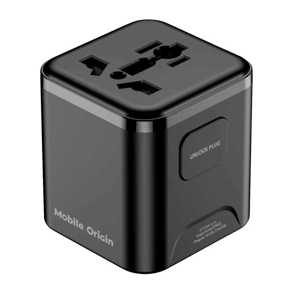 Mobile Origin 30W Universal Rejseadapter EU/UK/US/AUS - Sort