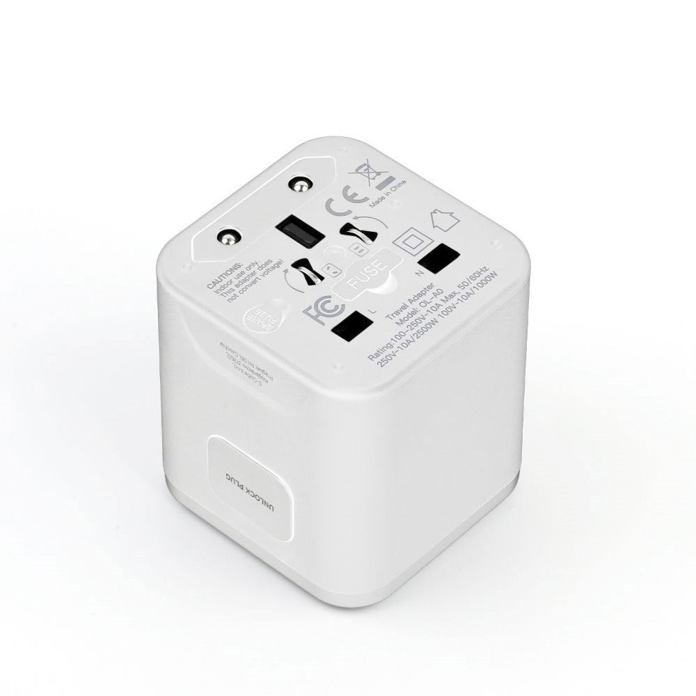 Mobile Origin 30W Universal Rejseadapter EU/UK/US/AUS - Hvid
