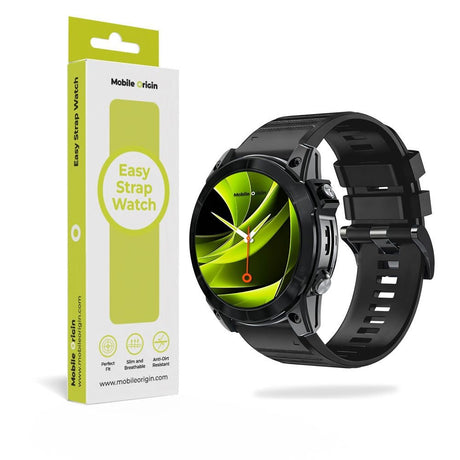 Mobile Origin Universal Garmin Rem (20mm QuickFit) - Silikone - Sort