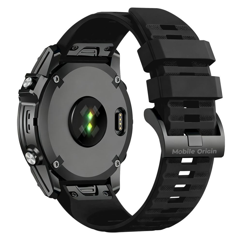 Mobile Origin Universal Garmin Rem (22mm QuickFit) - Silikone - Sort