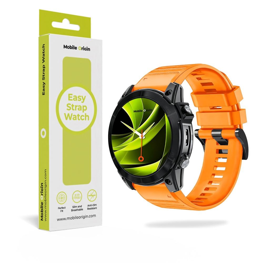 Mobile Origin Universal Garmin Rem (22mm QuickFit) - Silikone - Orange