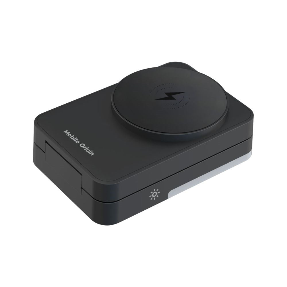 Mobile Origin Trådløs Oplader til iPhone / AirPods / Apple Watch - Foldbart Design - MagSafe Kompatibel - Sort