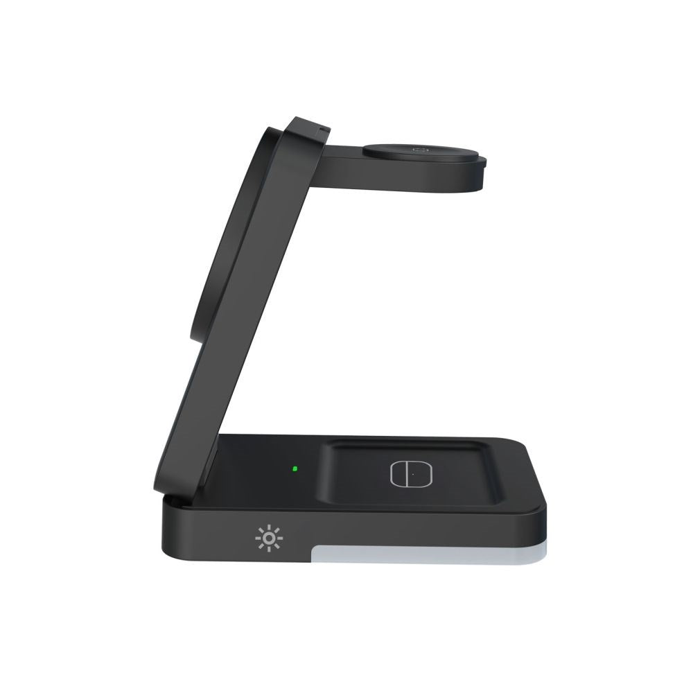 Mobile Origin Trådløs Oplader til iPhone / AirPods / Apple Watch - Foldbart Design - MagSafe Kompatibel - Sort