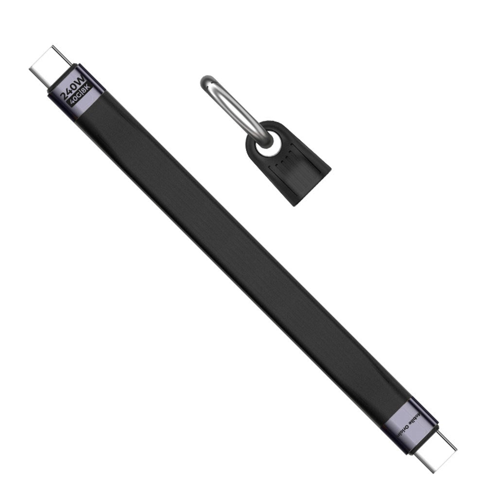 Mobile Origin 240W USB-C til USB-C Nøgleringskabel - 13cm - Sort