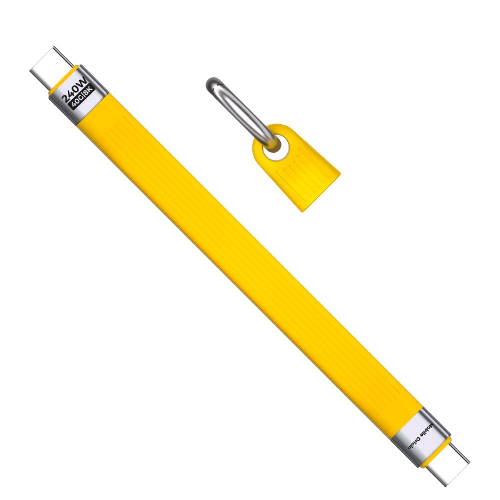 Mobile Origin 240W USB-C til USB-C Nøgleringskabel - 13cm - Gul