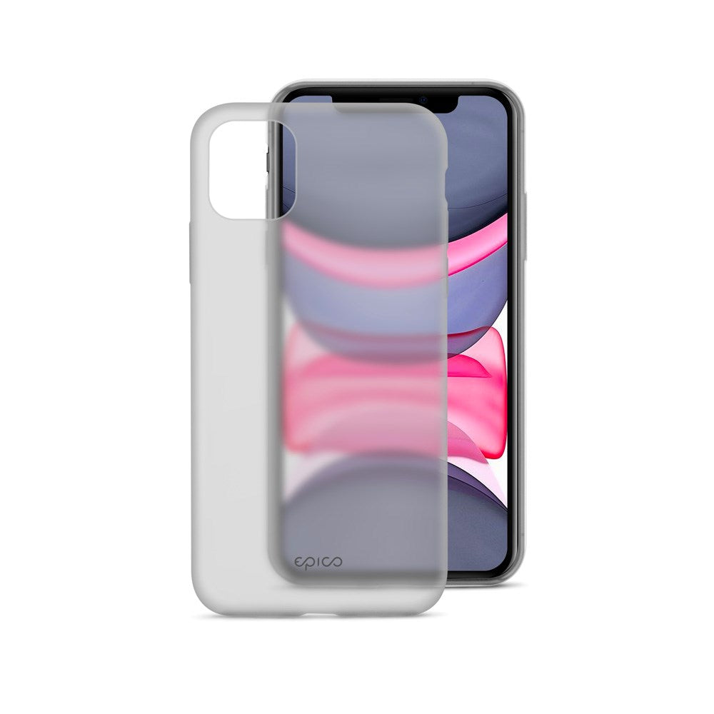 iPhone 12 / 12 Pro Epico Silikone Cover - Gennemsigtig / Sort